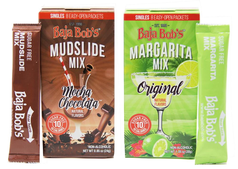 Baja Bob's Sugar Free Cocktail Mix Singles Variety Pack (1 Original Margarita and 1... by