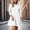 White, variant on QSAWXQZ Women's Hoodie Dress Long Sleeve Drawstring Lightweight Fleece Lined Ruffle Hem Mini Dress for Casual Fall Winter Wear 2XL