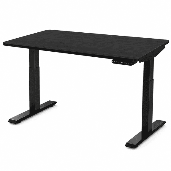 Rise Up 2-stage Dual Motor Electric Standing Desk, 60 x 30 MDF Desktop, Black Frame