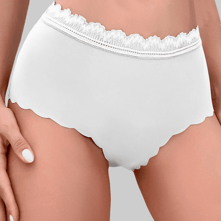 Fulorrnie Underwear for Women Tummy Control Thong Seamless High Waisted Panty Waistband Banded Waist Moisture Wicking No Show Panties  White  XL