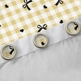 thumbnail image 4 of Homewish Modern Princess Bowknot Curtains Pack of 2 (42x84 Each), Cartoon Love Heart Curtains Blackout, Chic Fashion Plaid Checkered Bedroom Curtains, Curtains and Drapes Decor, 4 of 6