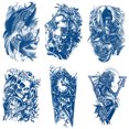 thumbnail image 2 of Cuadros Decorativos Tatuaje pegatinas Animal esqueleto tatuajes duradero brazo manga moda para mujer hombre Wdftyju  embutido en tela, 2 of 4
