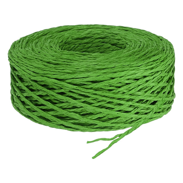Unique Bargains 1 Roll Raffia Ribbon, 109 Yard Paper Twine String for Festival Gifts Wrapping, Green