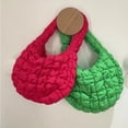 thumbnail image 3 of Bolso de nube plisado, moderno, para hombro, portátil, para hacer bolas de masa hervida, de gran capacidad, de algodón con plumón para debajo del brazo, 3 of 4