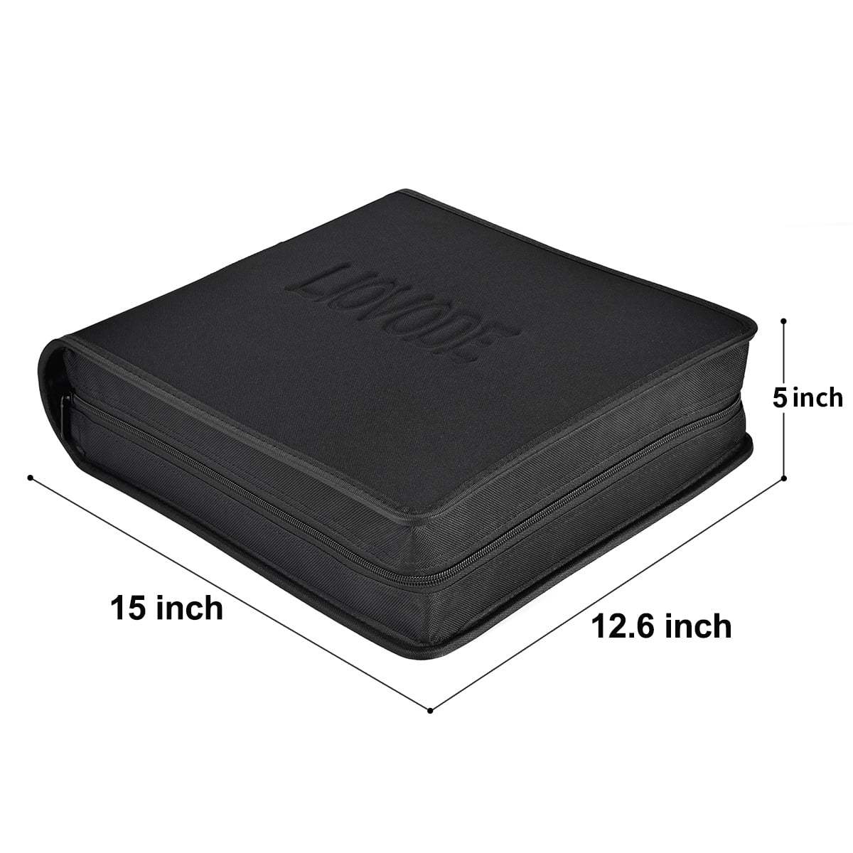 Large 160 Capacity CD/DVD Carry Case: Nylon Storage Holder Binder