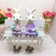 thumbnail image 4 of Hay un vídeo de adornos de resina pareja de lavanda conejo patas colgantes muñeca lindos adornos de escritorio para el hogar-9781 ANGGREK Otros, 4 of 8
