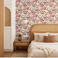 thumbnail image 4 of S4Sassy Removable Nature-Inspired Waterproof Wall Wrap, Textured Finish Wallcover, Mini Floral Contact Paper For Walls, Cabinets, Dresser, Self Adhesive Vinyl Wallpaper Roll - Pink (25"X 360"), 4 of 4