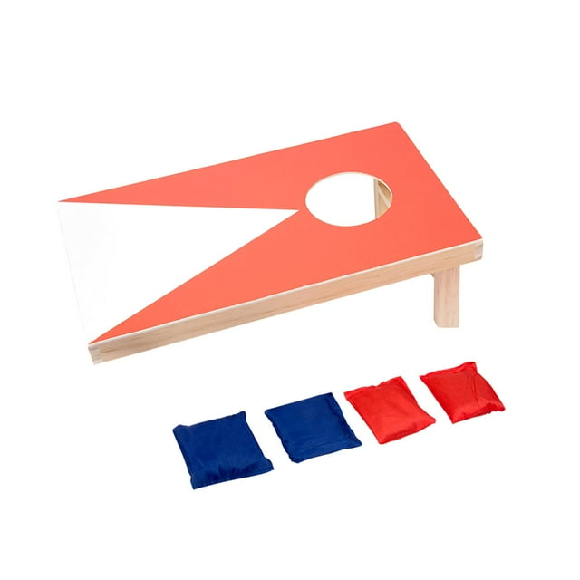 koolsoo Jeu de Lancer de Sacs de Sable Ensemble Classique de Trous de Maïs pour Garçons et Filles Jeu de Lancer pour Enfants Rouge