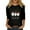 Black, variant on Fiaer Christmas T Shirts for Women V Neck Crew Neck Shine Glass Holiday Tee 3/4 Sleeve Fall Loose Fit Plus Size Fashion Casual Xmas Tops White XL