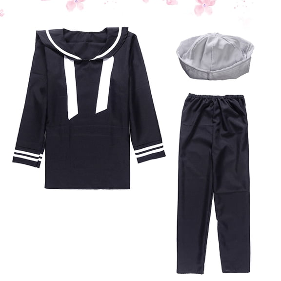 LOLIPPYY 1 Set Men's Sailor Costume Blue Polyester Cosplay For Adult Men Celebration