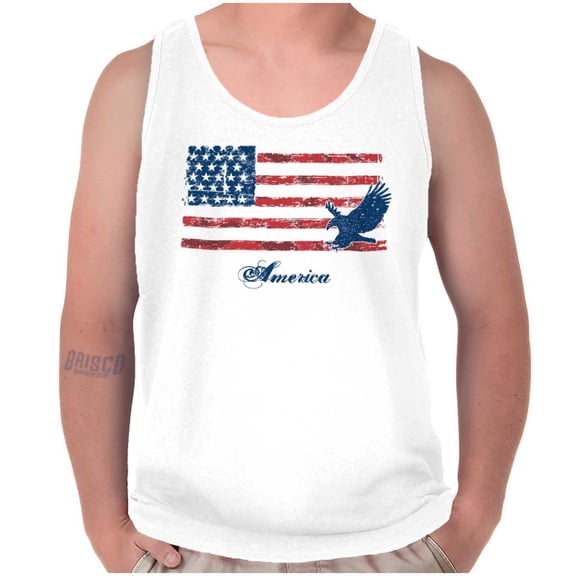 America Rugged American Flag Eagle Plus Size Graphic Tank Top Brisco Brands 2X