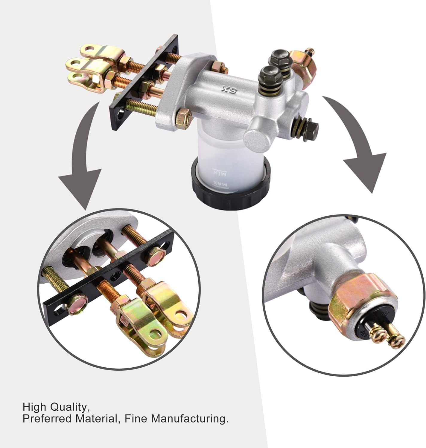 Hydraulic Brake Master Cylinder for 90cc 110cc 125cc 150cc 200cc 250cc Go Kart Hammerhead Buggy Baja Sunl