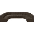 thumbnail image 5 of Meridian Furniture Arc Brown Boucle Fabric Modular Sectional, 5 of 10