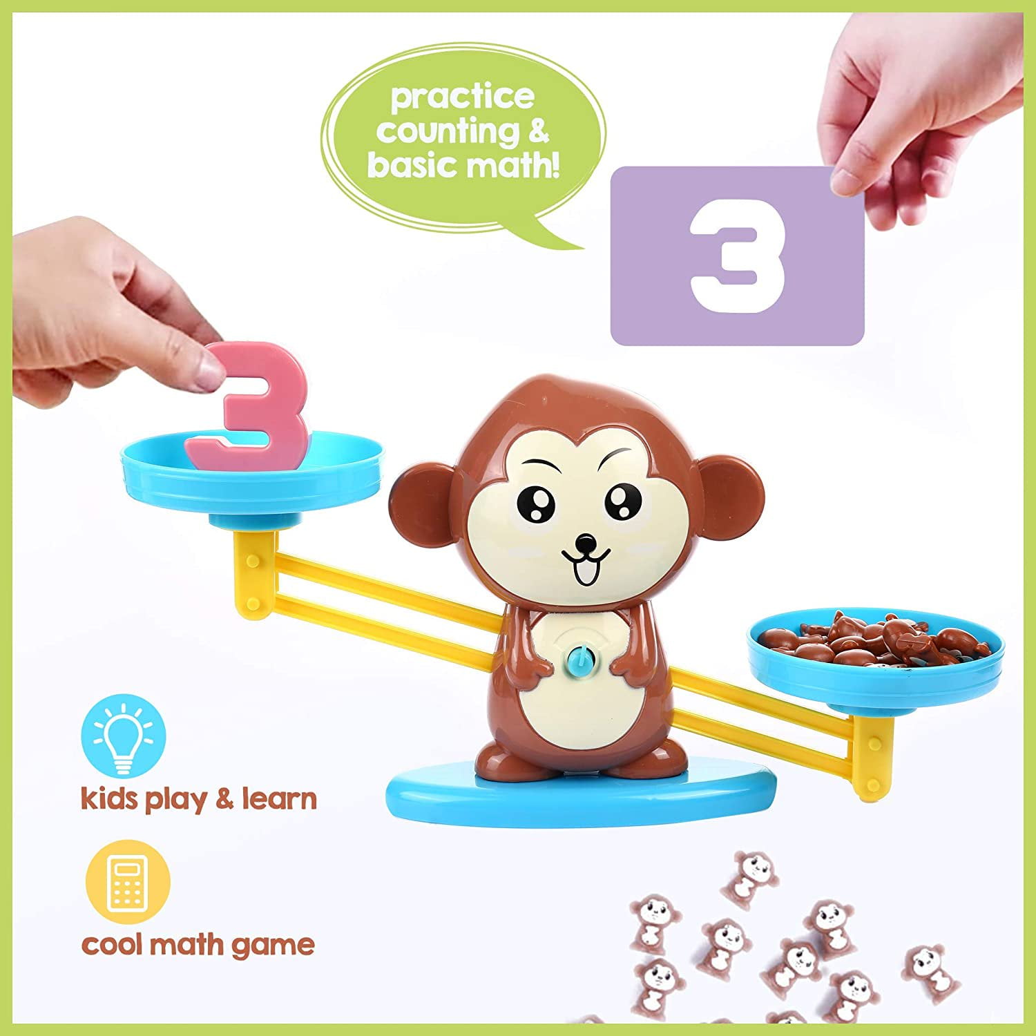 MesaSe Monkey Balance Math Games Toys, Math Manipulatives Fun Toys