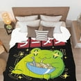 thumbnail image 6 of Frog Eat Ramen Blanket Super Soft Flannel Blankets for Bed Sofa Living Room Bed Throw for Boy Girls Kids Children Multicolor 30"x40" for pet, 6 of 6