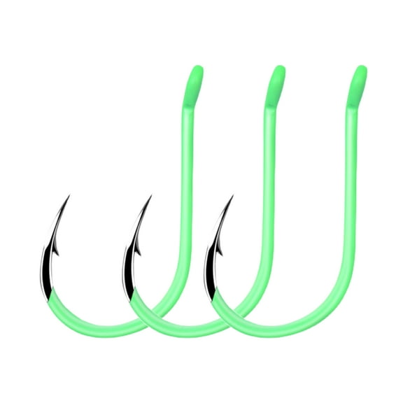 BBBF  10pcs Luminous Fishing Hooks Ultra  Night Glow Hooks for Freshwater and Saltwater Instant Fish Strike Fishing Tackle Set for Night Fishing attracts Fish Effortlessly Perfect for Anglers