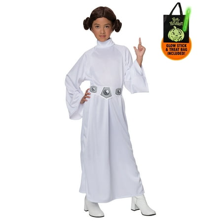 girl's deluxe princess leia star wars costume treat safety kit