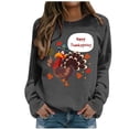 thumbnail image 1 of WEAIXIMIUNG Sweatshirts à Col Rond Graphiques pour Femmes Décontracté Ample Imprimé, 1 of 4