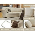 thumbnail image 2 of Merluxy Sectional Couch, U Shaped with 3 Ottomans, 7 Seats Couch for Living Room, Beige Chenille, 2 of 5