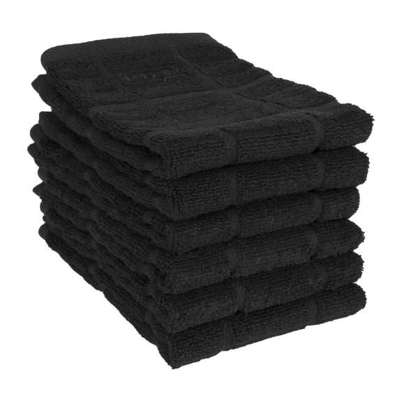All-Clad Premium Solid Dish Cloth, 6-Pack, Black