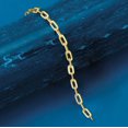 thumbnail image 5 of 14kt Yellow Gold Paper Clip Link Bracelet, 5 of 5