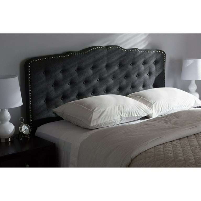 Baxton Studio Lucy Modern and Contemporary Dark Grey Fabric King Size Headboard Baxton Studio Lucy Modern and Contemporary Dark Grey Fabric King Size Headboard