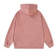 thumbnail image 3 of Wavsuf Mens Hooded Sweatshirts Solid Pullover Pink Tops Size 2XL, 3 of 3