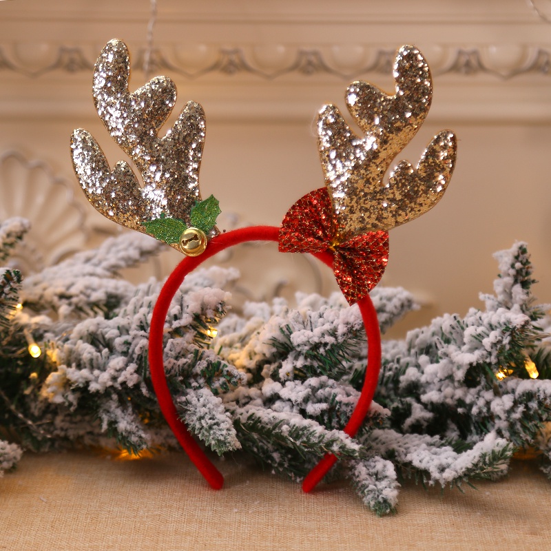 2 Serre-têtes Renne De Noël + Autocollants - Accessoire Festif Pour Adultes & Enfants - 4