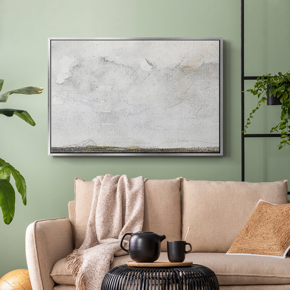 Vintage Landscape-CCCXXXVI By Wexford Home Framed in Silver Wood Gallery Wrapped Canvas 27 in. x 41 in.