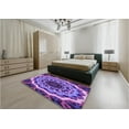 thumbnail image 5 of Ahgly Company Machine Washable Indoor Square Transitional Heliotrope Purple Area Rugs, 8' Square, 5 of 7