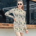 thumbnail image 3 of Sommelier Women's Long Sleeve Bodycon Dress Soft Stretchy For Everyday Wear And Special Occasions, 3 of 6