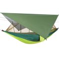 thumbnail image 1 of Tignapoo Waterproof Sunshade and Mosquito Net Hammock Combo - Lightweight Camping Swing Set with Green Canopy and Insect Protection for Outdoor Adventures, Hiking, Fishing, and More!, 1 of 7