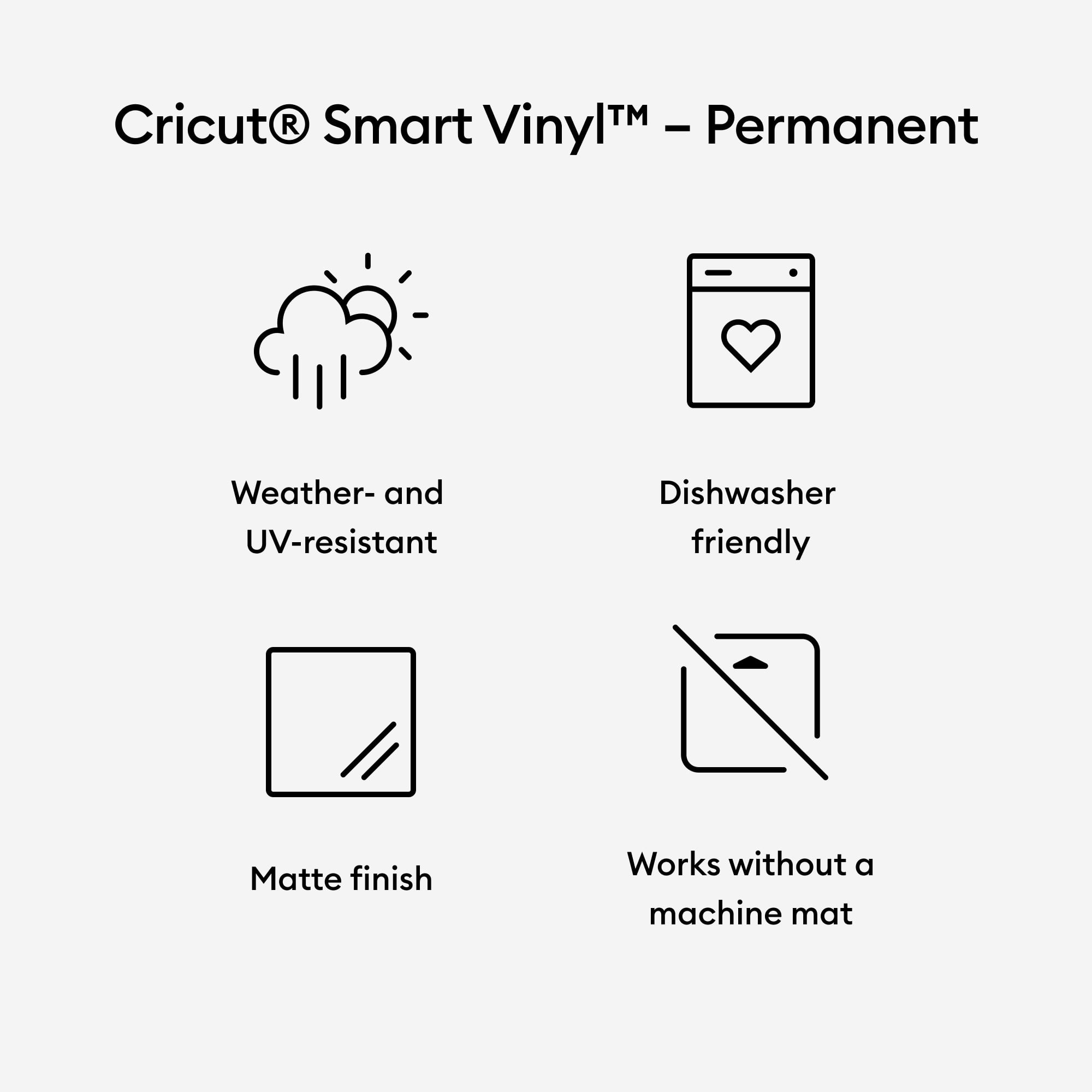 Cricut Venture Smart Vinyl Permanent (25 in x 5 ft), 25" x 60"