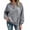 Gray, variant on Quarter Zip Pullover Women Solid Color Collared Sweatshirts Loose Comfy Sweatshirt with Pockets S