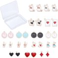 thumbnail image 1 of 32Pcs 16 Styles Alice Pendants Gold Plated Rabbit Bunny Alarm Clock Poker Card Cartoon Fairy Tales Enamel Alloy Charms, 1 of 6