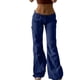 thumbnail image 2 of Pntutb, pantalones informales sólidos para exteriores para mujer, pantalones de trabajo, monos militares de cintura alta con múltiples bolsillos, pantalones sueltos con cremallera Pntutb Pntutb-6420, 2 of 8
