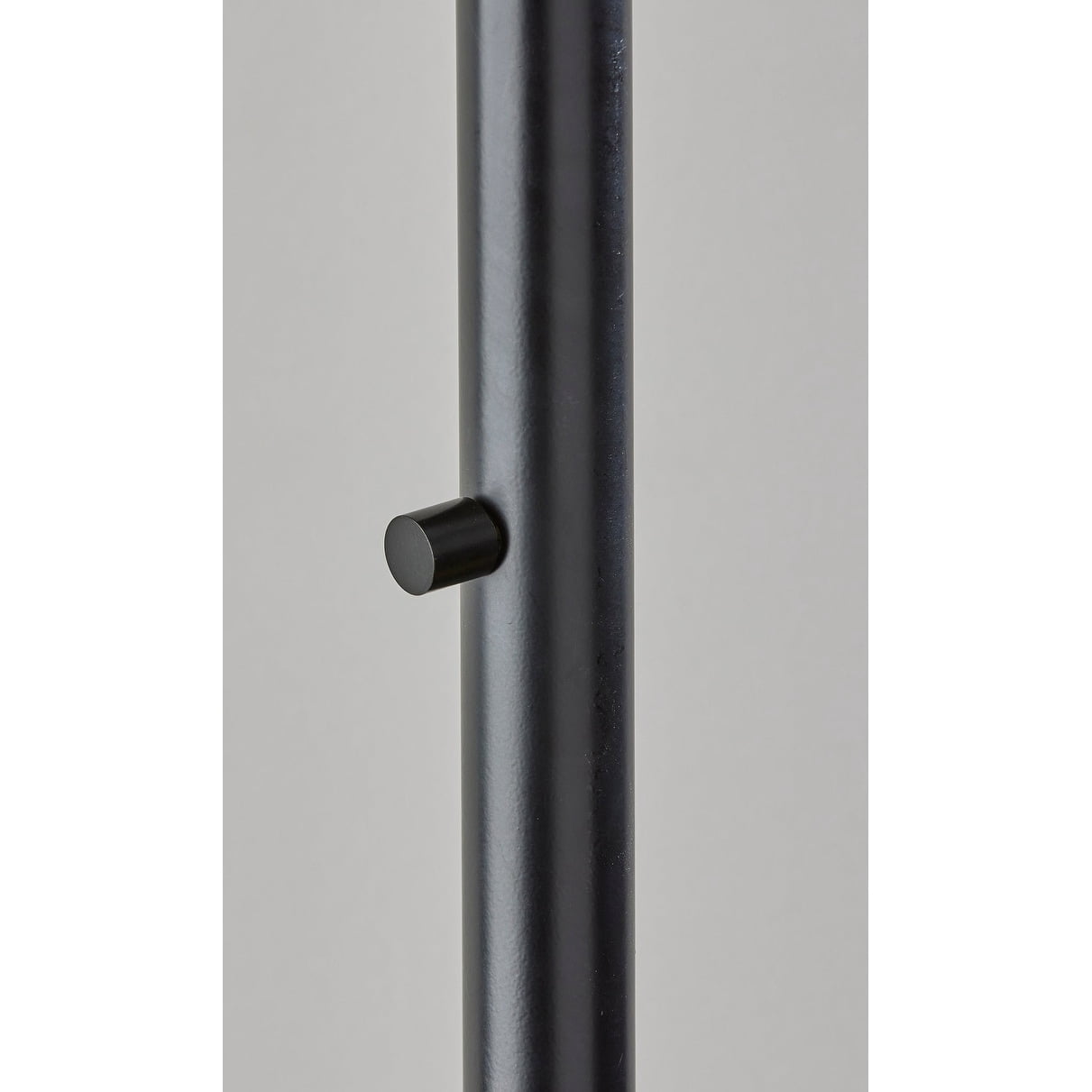 Adesso Amalfi 75" Black Arc Floor Lamp with Black Dome Shade
