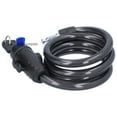 Bike Lock Cable AntiTheft Steel Security Cable Lock Coiled Secure Keys