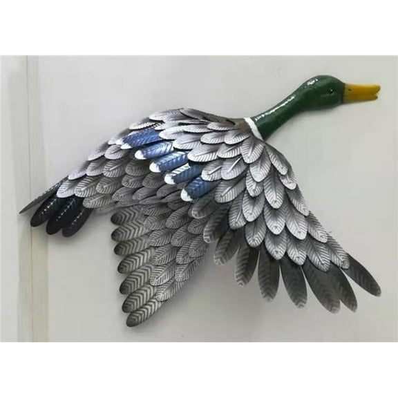Metal Duck in Flight Wall Decor