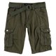 thumbnail image 1 of XRAY Mens Belted Double Pocket Casual Cargo Shorts, sage, 32, 1 of 2