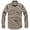 Khaki, variant on Mens Long Sleeve Work Shirts Breathable Ripstop Military Tactical Shirt Outdoor Casual Button Down Hiking Shirt