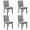 Linen | Gray, variant on Modern Parsons Dining Chairs Set of 2 – Elegant Tufted/Striped Upholstery – Soft Breathable Linen Fabric – Curved High Back with Lumbar Support – Thick Sponge Seat