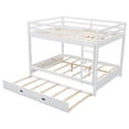 thumbnail image 6 of Harper & Bright Designs Queen over Queen Bunk Bed with Trundle, Wooden Queen Size Bunk Beds with Ladder and Guardrail, White, 6 of 14