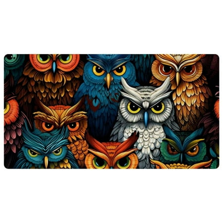 

Anti Fatigue Kitchen Mat Non Slip Kitchen Mats with Colored Night Owls Pattern for Floor Waterproof Absorb Oil Kitchen Rugs Mats Comfort Mat Carpet for Sink Office Laundry