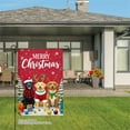 thumbnail image 3 of JOOCAR Merry Christmas Dogs Garden Flag for Winter Christmas Home Outdoor Garden Yard Door Decor 12x18 inch, 3 of 5