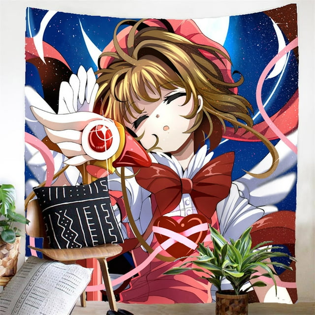 Tapestry Cards Sakura Anime Manga 113 x 150 cm, poliéster