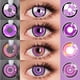 thumbnail image 2 of UYAAI-lentes de contacto de Color para Cosplay de Halloween, lentes de Anime, Genshin Impact, violeta, púrpura, 1 par, 2 of 4