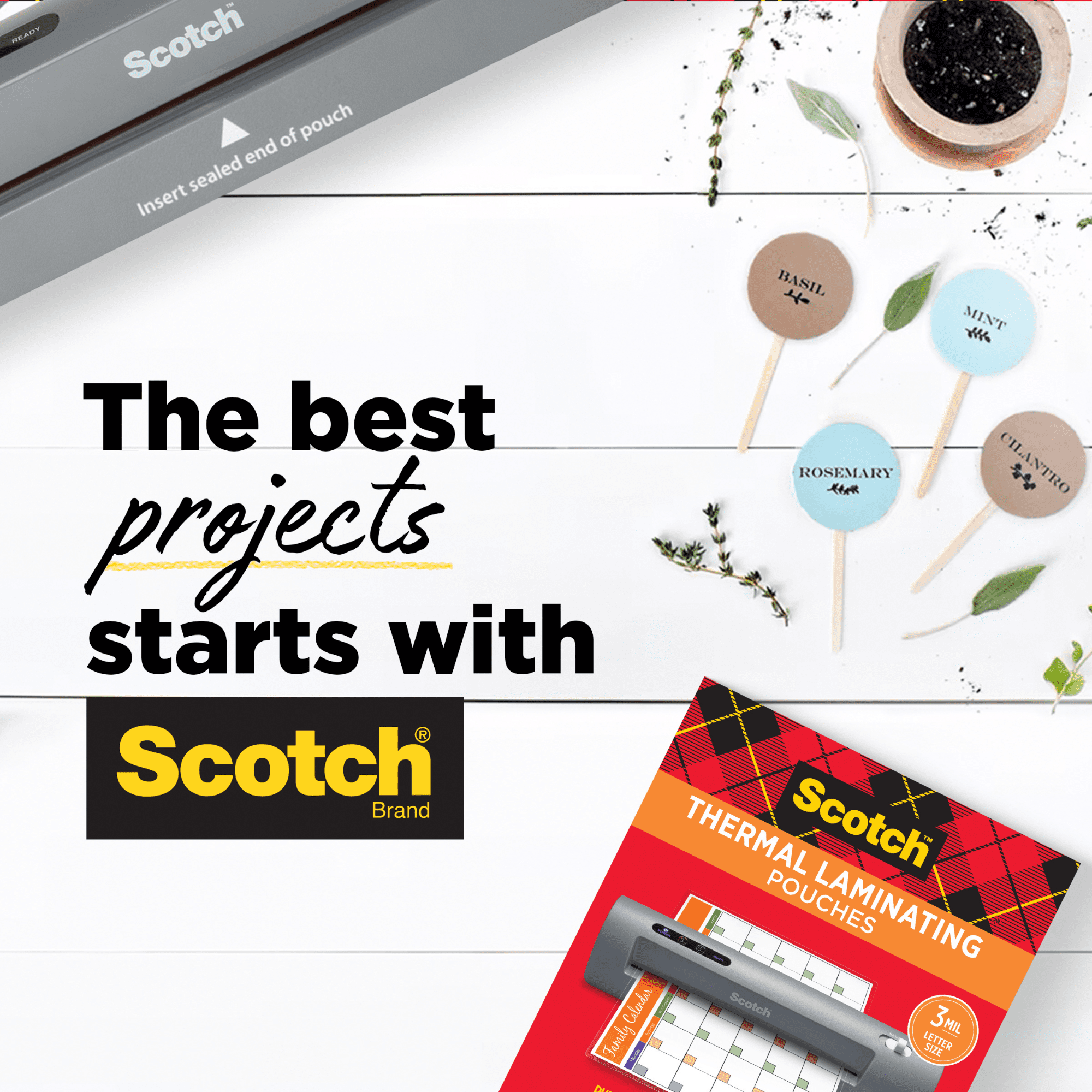 Scotch Thermal Laminating Pouches: 8.9 in. x 11.4 in. (Clear) [600-pack]