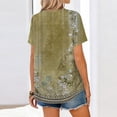 thumbnail image 5 of Dwralegc Business Casual Tops for Women Short Sleeve Button Down Shirts Work Business Casual Clothes Dressy Summer Spring Solid Color V Neck Clothing Yellow S, 5 of 5