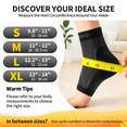 thumbnail image 3 of CAMBIVO Ankle Compression Socks for Women and Men, 2 Pack Ankle Support Brace for Plantar Fasciitis, Elastic Bandage Ankle Wrap, Black XL, 3 of 6
